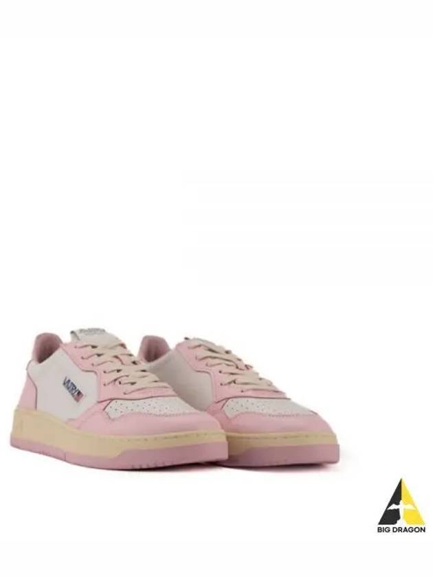 Men's Medalist Low Leather Sneakers Pink - AUTRY - BALAAN 2