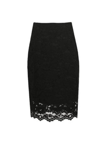 Women's Lace Panel Pencil Skirt Black - GIVENCHY - BALAAN.