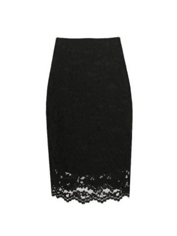 Lace Panel Pencil Skirt Black - GIVENCHY - BALAAN 1