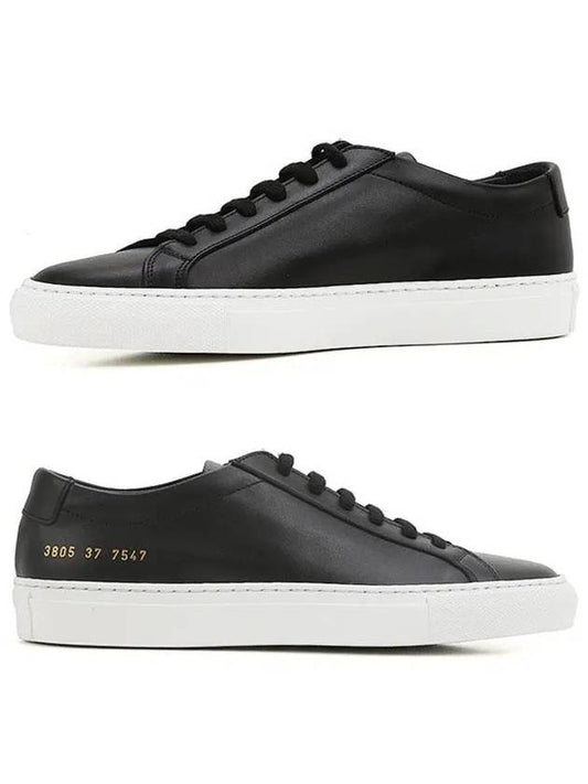 Achilles White Sole Low Top Sneakers Black - COMMON PROJECTS - BALAAN 2