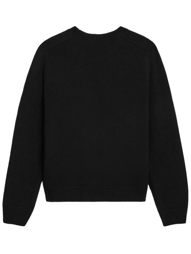 Triomphe crew neck wool cashmere knit top black - CELINE - BALAAN 3