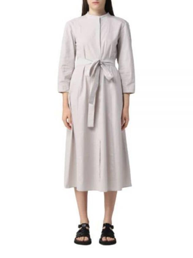 Cloe Cotton Long Dress Ice - MAX MARA - BALAAN 2