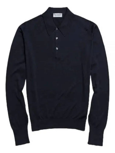 Finchley Navy Polo Knit - JOHN SMEDLEY - BALAAN 1