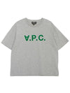 Logo Print Crew Neck Short Sleeve T-Shirt Grey - A.P.C. - BALAAN 2