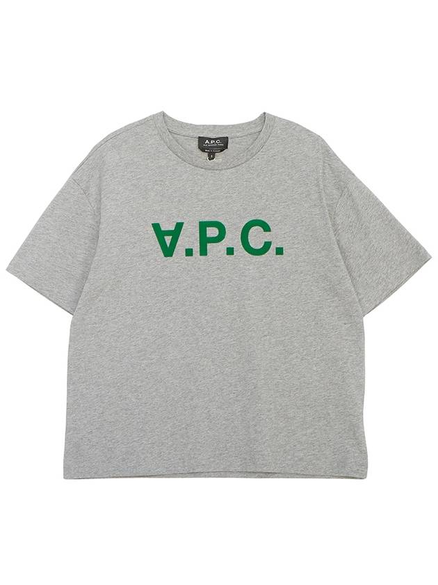 Logo Print Crew Neck Short Sleeve T-Shirt Grey - A.P.C. - BALAAN 2