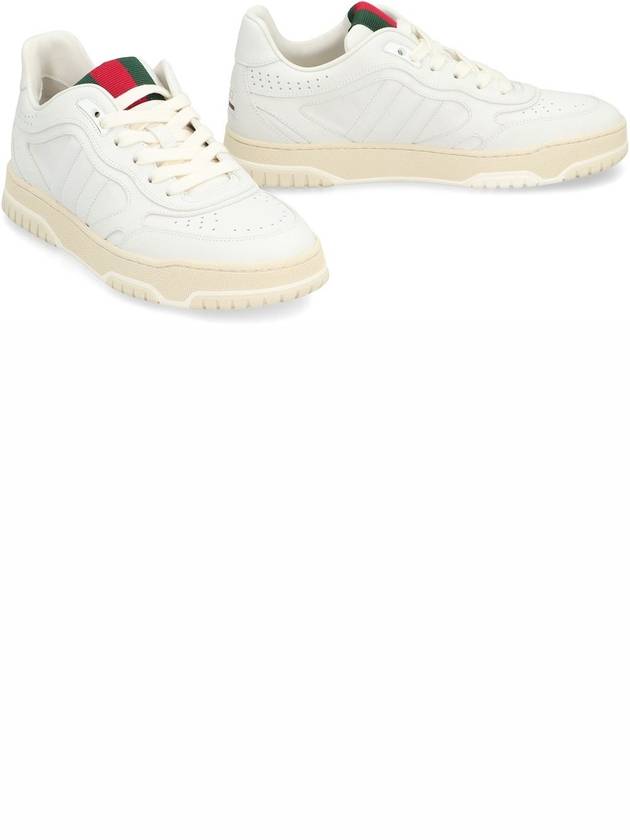 Re Web Leather Low Top Sneakers White - GUCCI - BALAAN 4