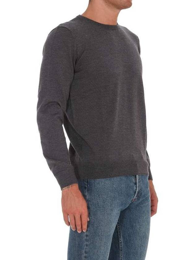 King Merino Wool Knit Top Anthracite Heather - A.P.C. - BALAAN 3