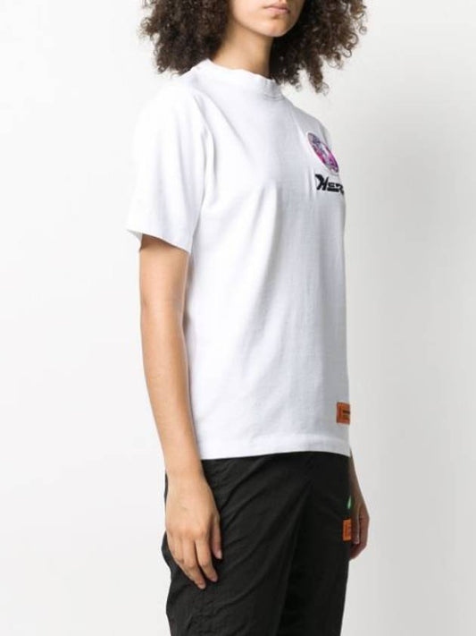 Heron Preston point printing short sleeve t-shirt white women HWAA019E20JER001 0130 - HERON PRESTON - BALAAN 2