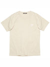 Nash Face Short Sleeve T-Shirt Oatmeal Melange - ACNE STUDIOS - BALAAN 2