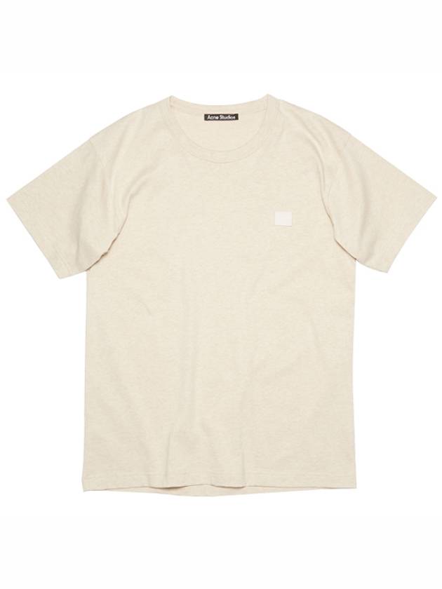 Nash Face Short Sleeve T-Shirt Oatmeal Melange - ACNE STUDIOS - BALAAN 2