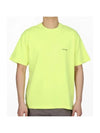 Embossed Logo Regular Fit Cotton Short Sleeve T-Shirt Yellow - STONE ISLAND - BALAAN 1