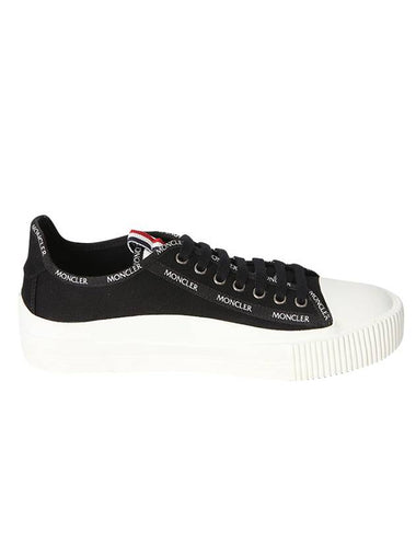 Glissiere Canvas Low Top Sneakers Black - MONCLER - BALAAN 1