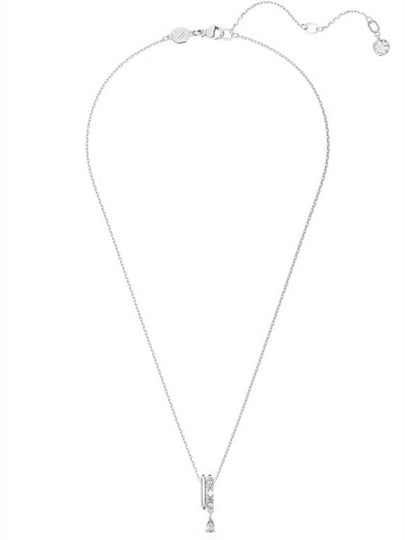 Dextera Rhodium Necklace White - SWAROVSKI - BALAAN 2