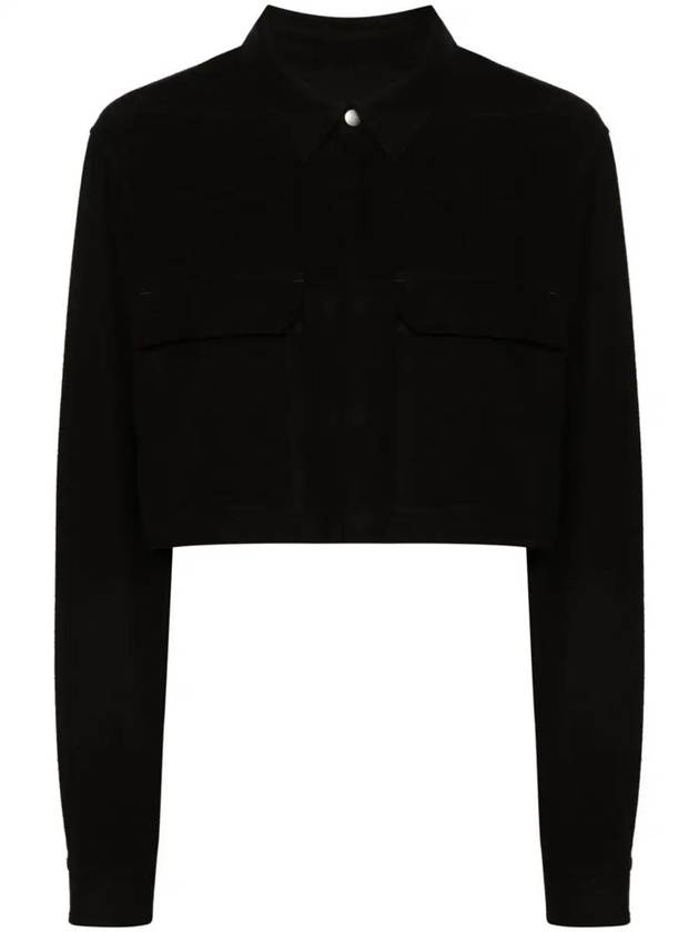 Rick Owens Crop Shirt With Automatic Buttoning - RICK OWENS - BALAAN 1