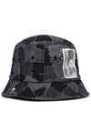 BBD The Apparition Patchwork Denim Bucket Hat Black - BLACKBLOND - BALAAN 3