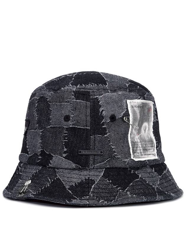 BBD The Apparition Patchwork Denim Bucket Hat Black - BLACKBLOND - BALAAN 3