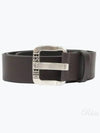 B Star Logo Buckle Leather Belt Black - DIESEL - BALAAN 2