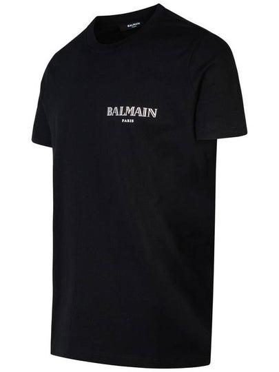 Balmain Black Cotton T-Shirt - BALMAIN - BALAAN 2