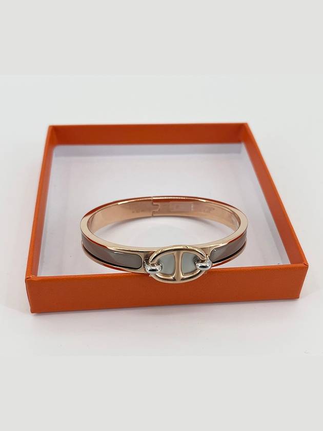 Mini Clic Chain Chandal Rose Gold Bracelet Marron Glacet - HERMES - BALAAN 5