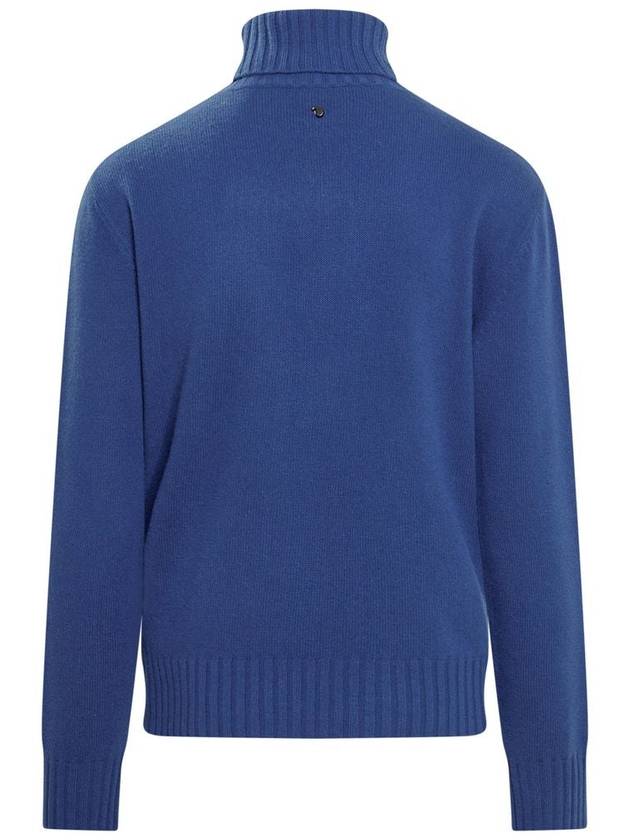 Paisley Jacquard Wool Turtleneck Blue - ETRO - BALAAN 3