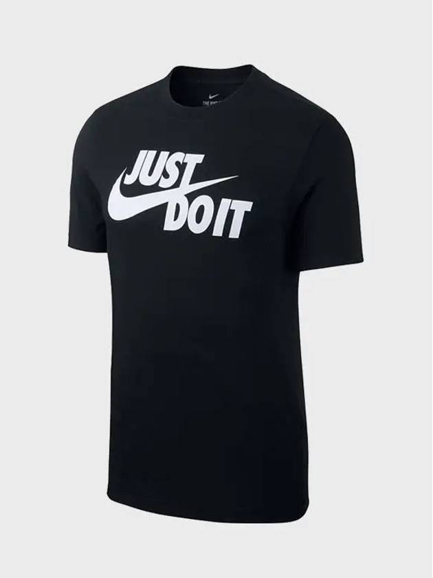 Swoosh Short Sleeve T-Shirt Black - NIKE - BALAAN 3