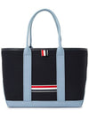 RWB Striped Canvas Small Tote Bag Navy - THOM BROWNE - BALAAN 2