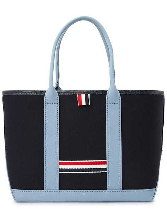 RWB Striped Canvas Small Tote Bag Navy - THOM BROWNE - BALAAN 2