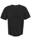 Men's Logo Print Crew Neck Cotton Short Sleeve T-Shirt Black - CP COMPANY - BALAAN 3