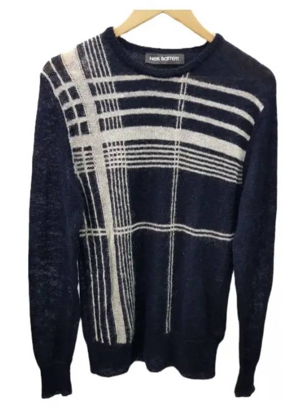 PBMA234 1657 061 Check Knit Navy - NEIL BARRETT - BALAAN 1