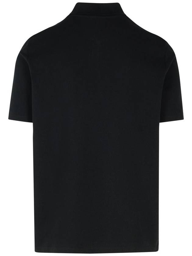 Balmain Black Cotton Polo Shirt - BALMAIN - BALAAN 3