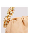 Gold Tin Leather Chain Pouch Bag Almond - BOTTEGA VENETA - BALAAN 5