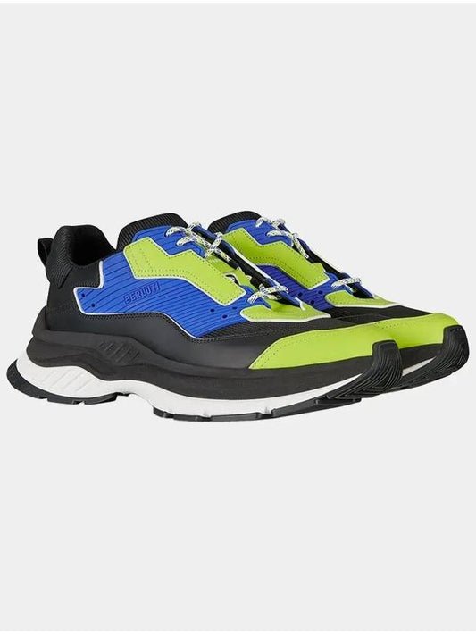 Men's Gravity Sneakers Lime Blue Shoes S4781 G44 - BERLUTI - BALAAN 1
