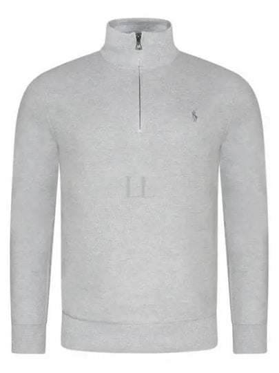 Pony Half Zip Cotton Sweatshirt Grey - POLO RALPH LAUREN - BALAAN 2