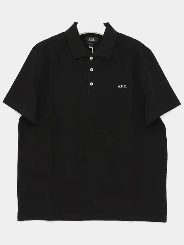 Carter Cotton Polo Shirt Black - A.P.C. - BALAAN 4