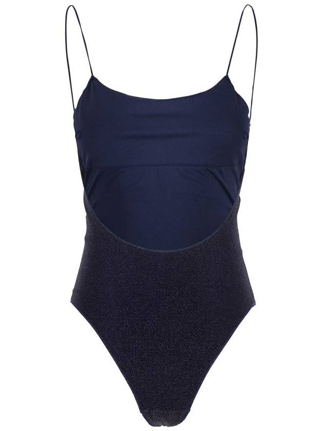 'Lumière Maillot' Blue Swimsuit With Open Back In Lurex Woman - OSEREE - BALAAN 2