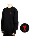 Small Heart Logo Sweatshirt Black - AMI - BALAAN 2