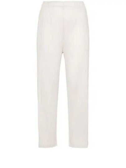 MC February Pleated Straight Pants Ivory - ISSEY MIYAKE - BALAAN 2