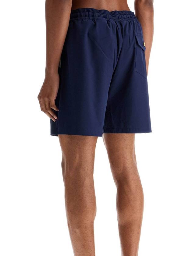 Embroidered Logo Drawstring Swim Shorts Navy - POLO RALPH LAUREN - BALAAN 4