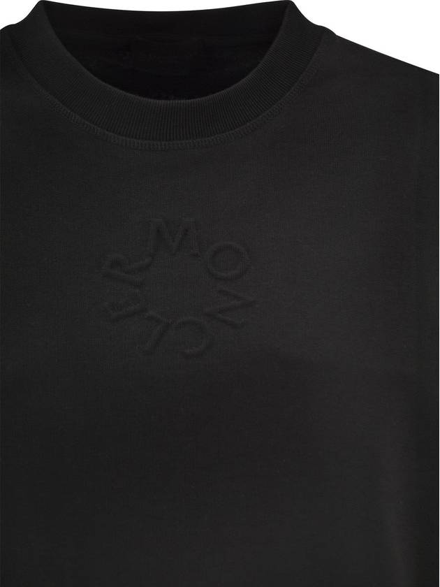 Women's Embossed Logo Sweatshirt Black - MONCLER - BALAAN 5