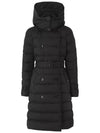 Women's Double Breasted Hooded Padded Black - BURBERRY - BALAAN 2