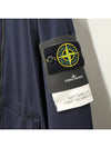 Men's Wappen Patch Softshell Zip Up Hoodie Navy - STONE ISLAND - BALAAN 5