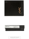 Tiny Monogram Shiny Leather Card Case Black - SAINT LAURENT - BALAAN 7