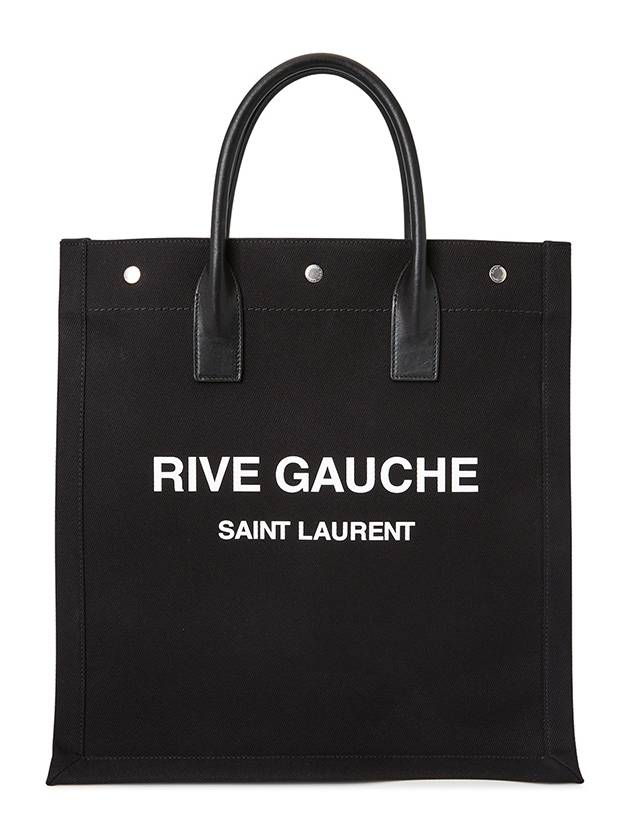 Rive Gauche Canvas Tote Bag Black - SAINT LAURENT - BALAAN 2