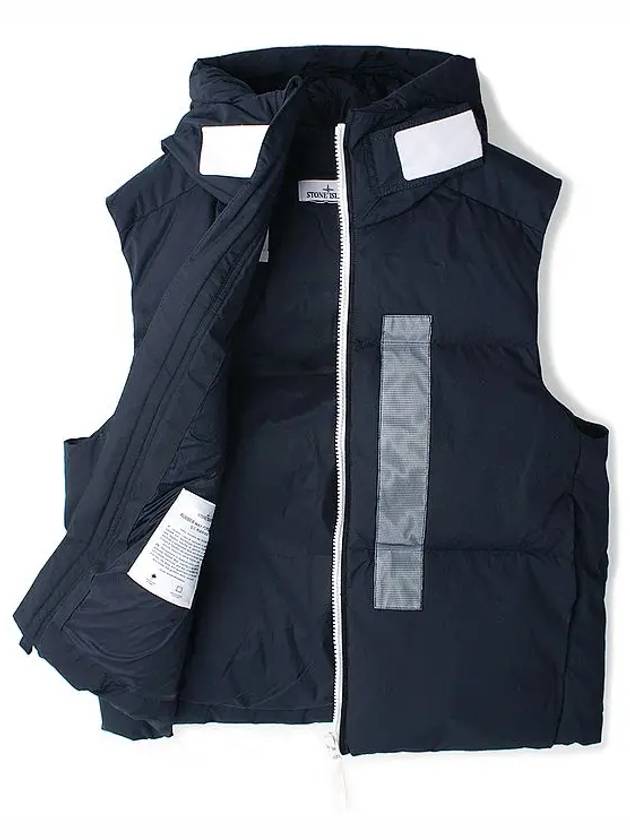 Marina Back Logo Print Vest Navy - STONE ISLAND - BALAAN 8