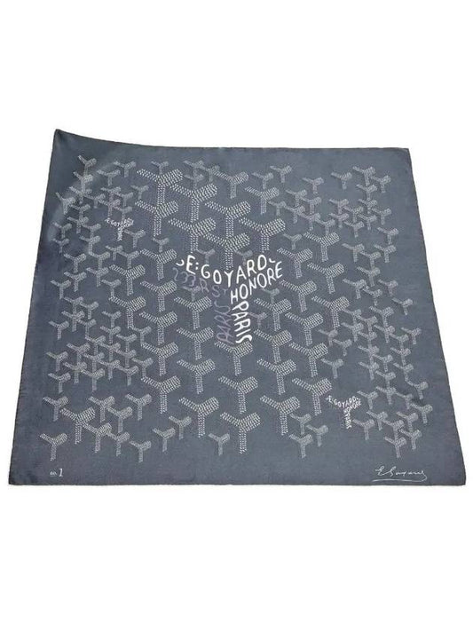 24SS NO1 Chevron Pattern Silk Scarf Gray - GOYARD - BALAAN 1