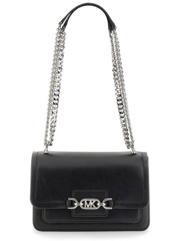 Heather Large Leather Shoulder Bag Black - MICHAEL KORS - BALAAN 1