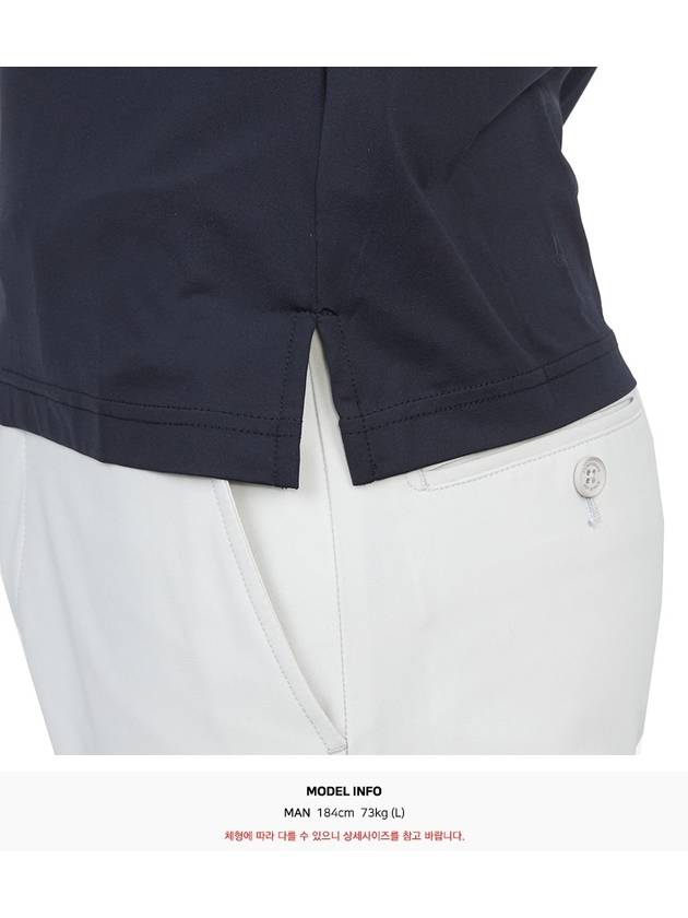 Golf Wear Polo Long Sleeve T-Shirt G00562 E08 - HYDROGEN - BALAAN 9