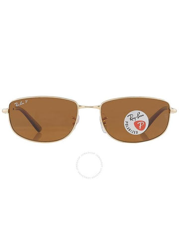 Ray Ban Polarized Brown Irregular Unisex Sunglasses RB3732 001/57 56 - RAY-BAN - BALAAN 1