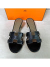 Oasis black sandal slippers - HERMES - BALAAN 3