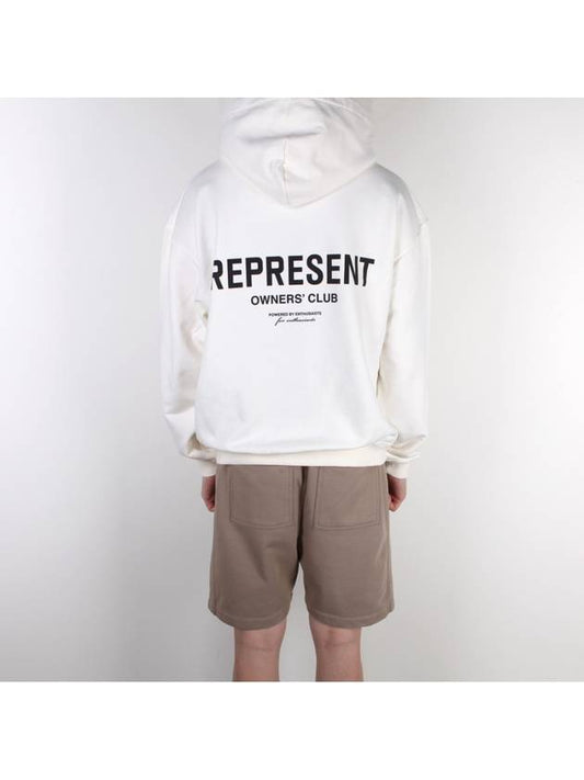 Club Logo Hood Flat White M04153 72 - REPRESENT - BALAAN 1